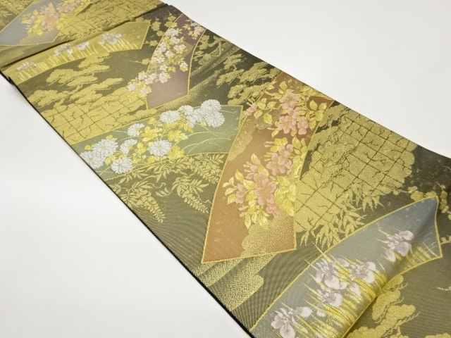 JAPANESE FUKURO OBI / WOVEN JIGAMI PATTERN